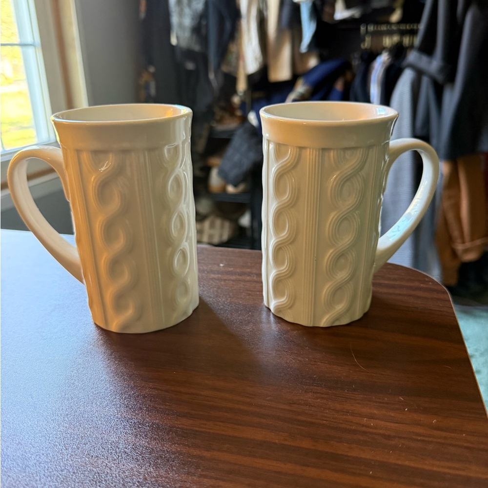 Elegant White Ceramic sweater Mugs